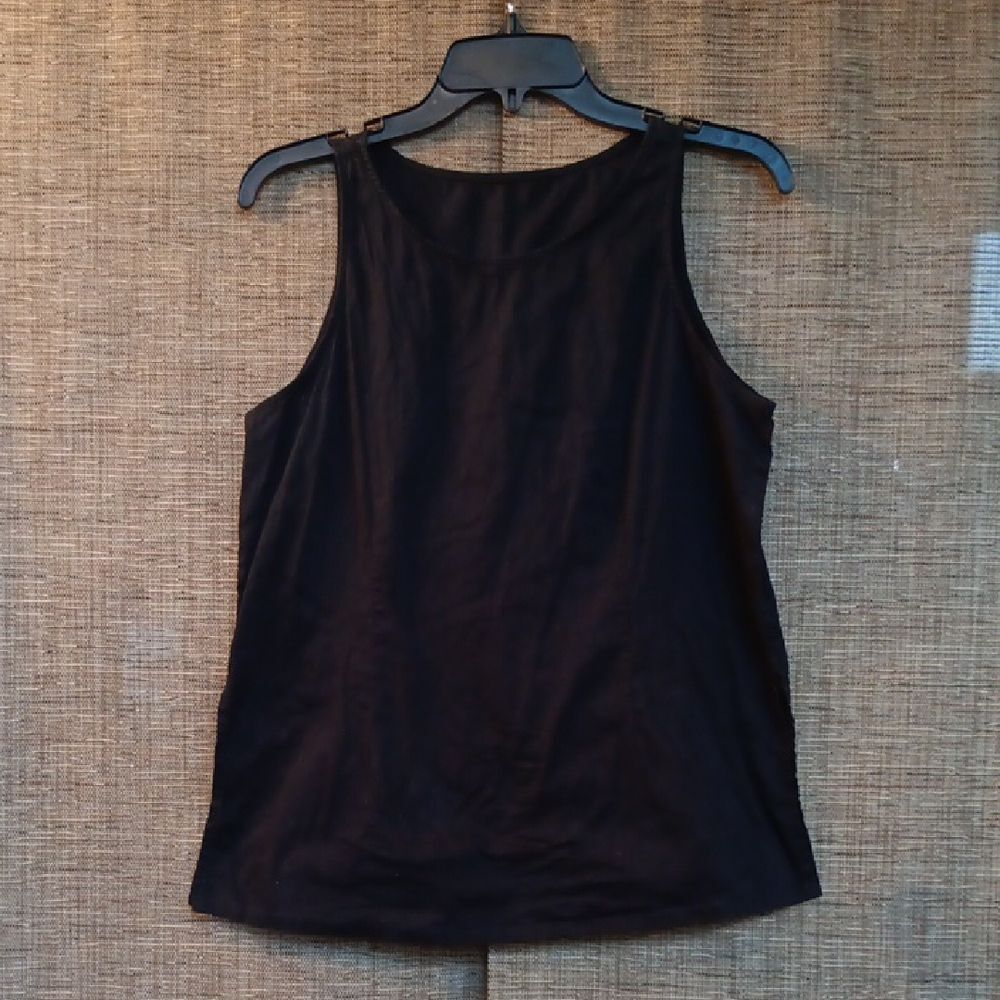 Black Sleeveless Cotton Top
